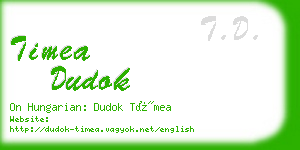 timea dudok business card